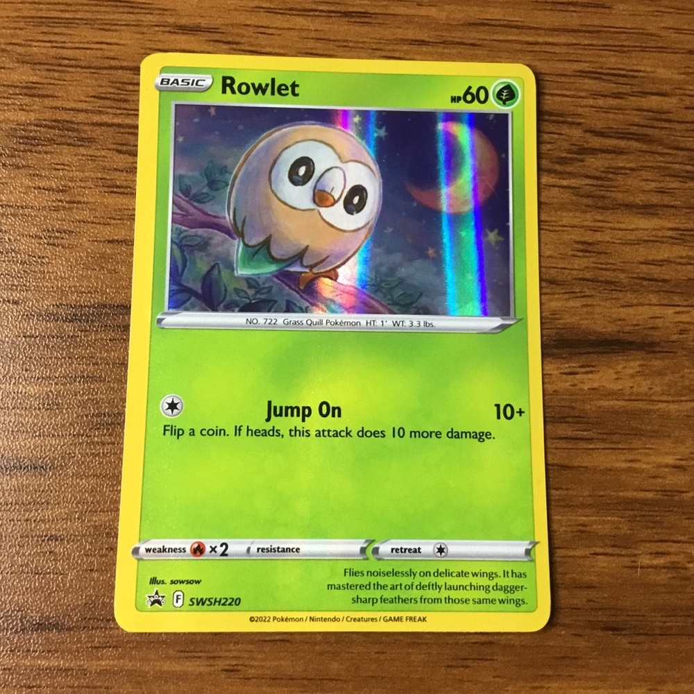 Pokemon Rowlet Promo Holo
